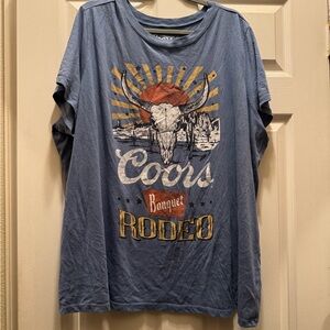 Coors Banquet Rodeo Blue T-Shirt TORRID SZ4